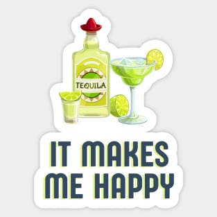 Tequila margarita cocktail funny cocktail quote Sticker